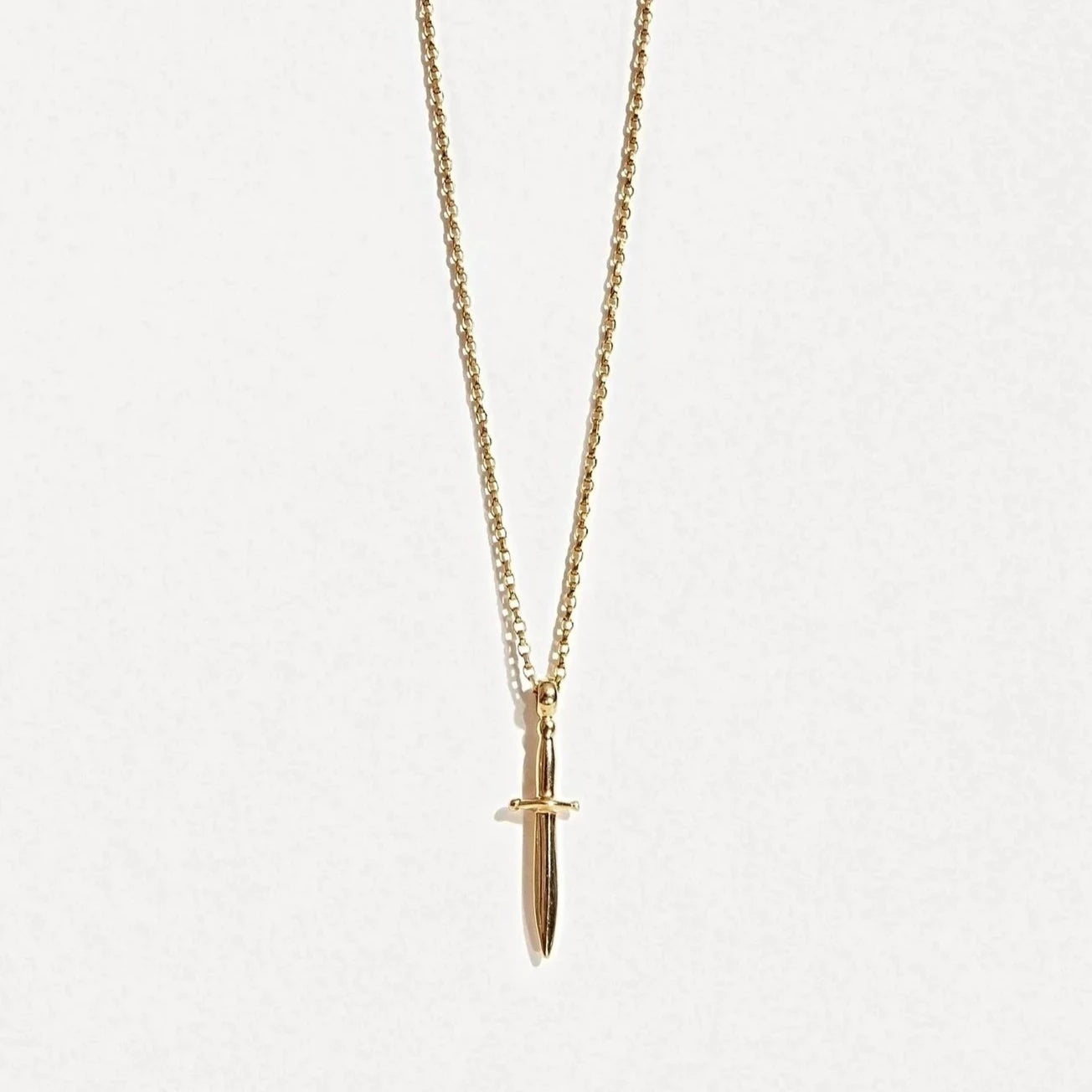 Dainty Dagger Necklace LUNAI JEWELLERY 24ct Gold Plated 15.7