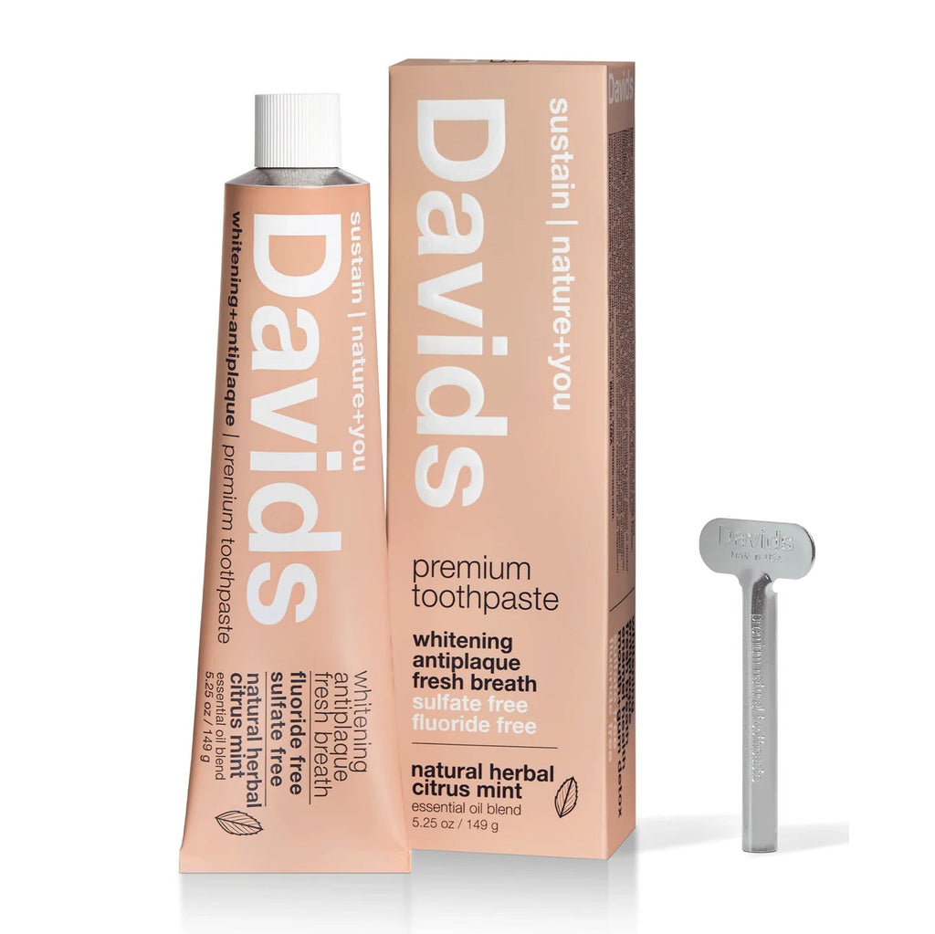 Davids Premium Toothpaste | Herbal Citrus Peppermint Davids Natural Toothpaste 