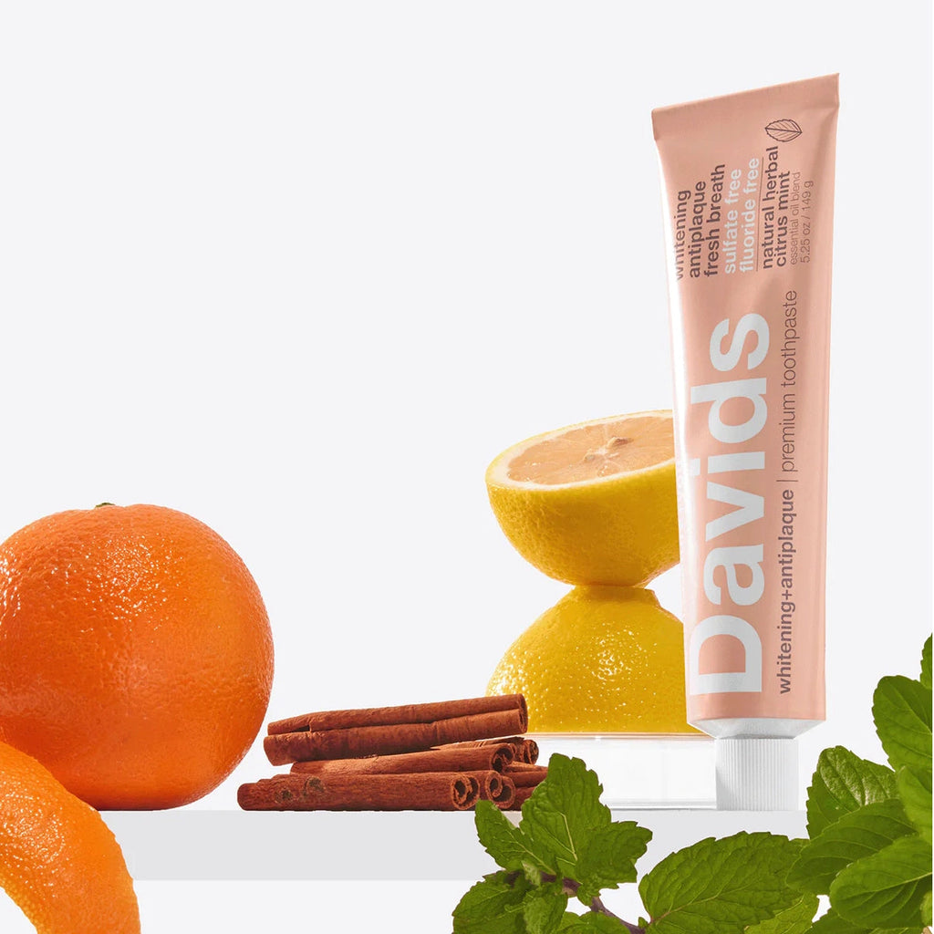 Davids Premium Toothpaste | Herbal Citrus Peppermint Davids Natural Toothpaste 