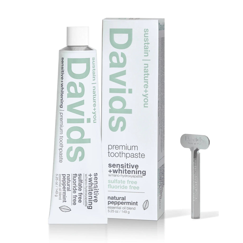 Davids Premium Toothpaste | Sensitive + Whitening Nano-Hydroxyapatite Davids Natural Toothpaste 