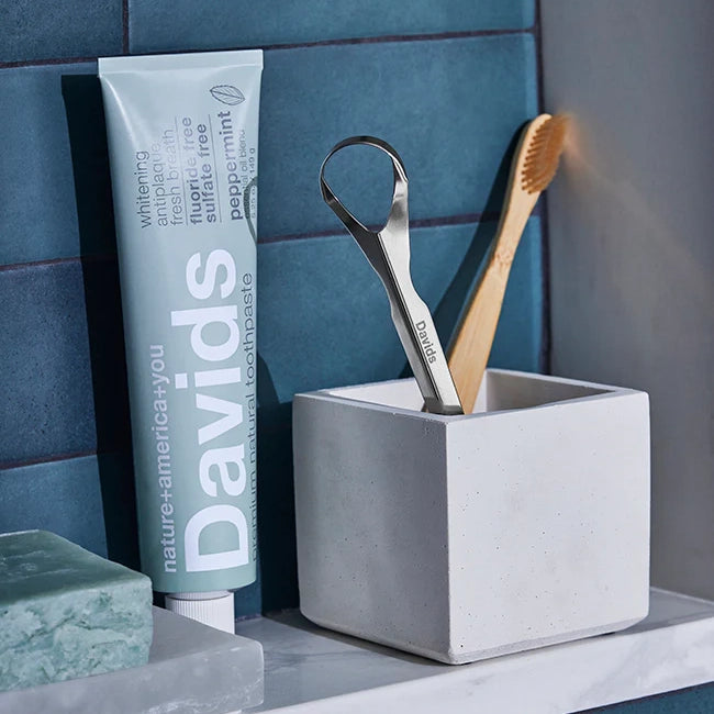 Davids Professional Tongue Scraper Davids Natural Toothpaste 