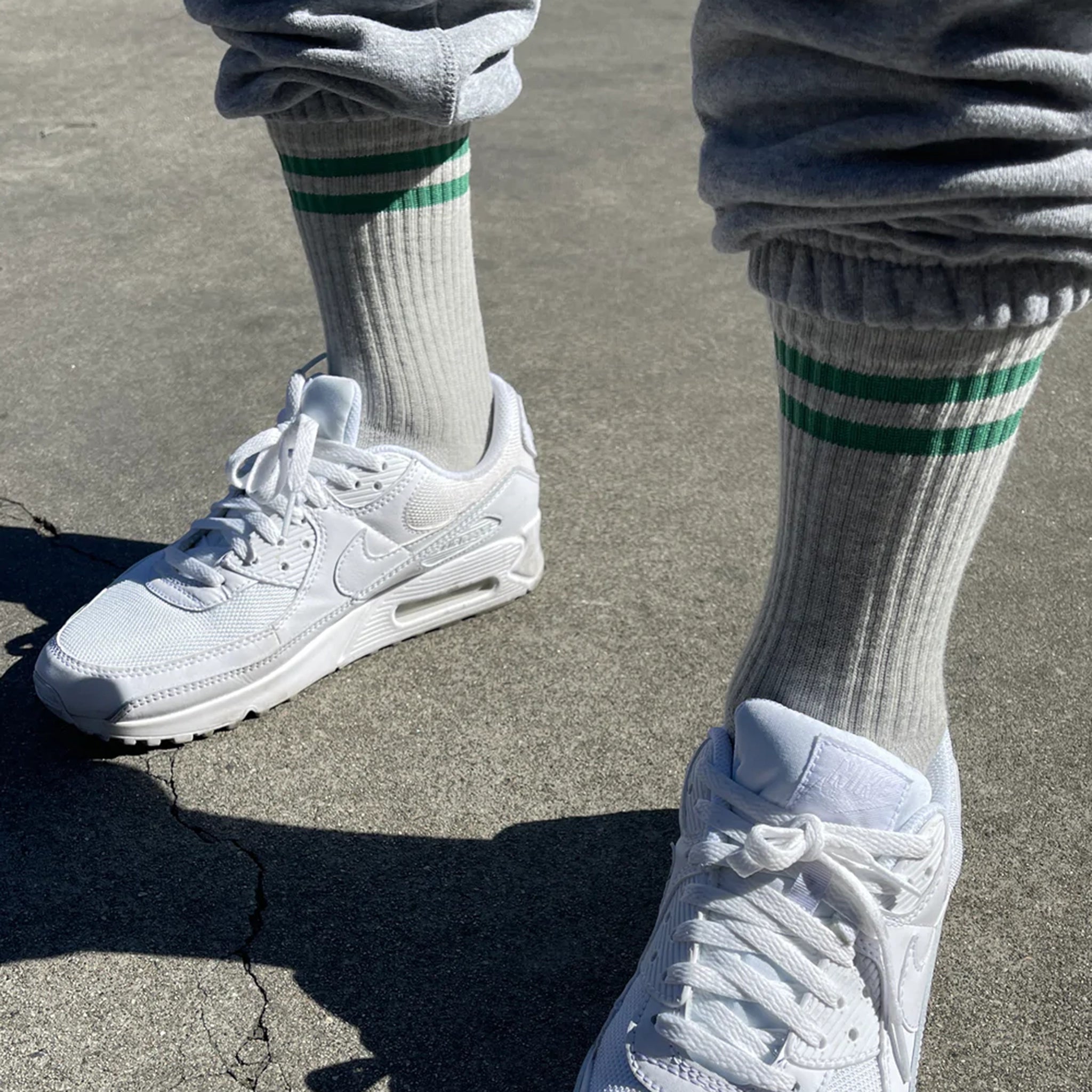 Extended Boyfriend Socks - Lt. Grey LE BON SHOPPE 