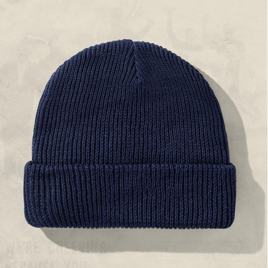Hemp Beanie - Navy WeldRed Cap Cards 