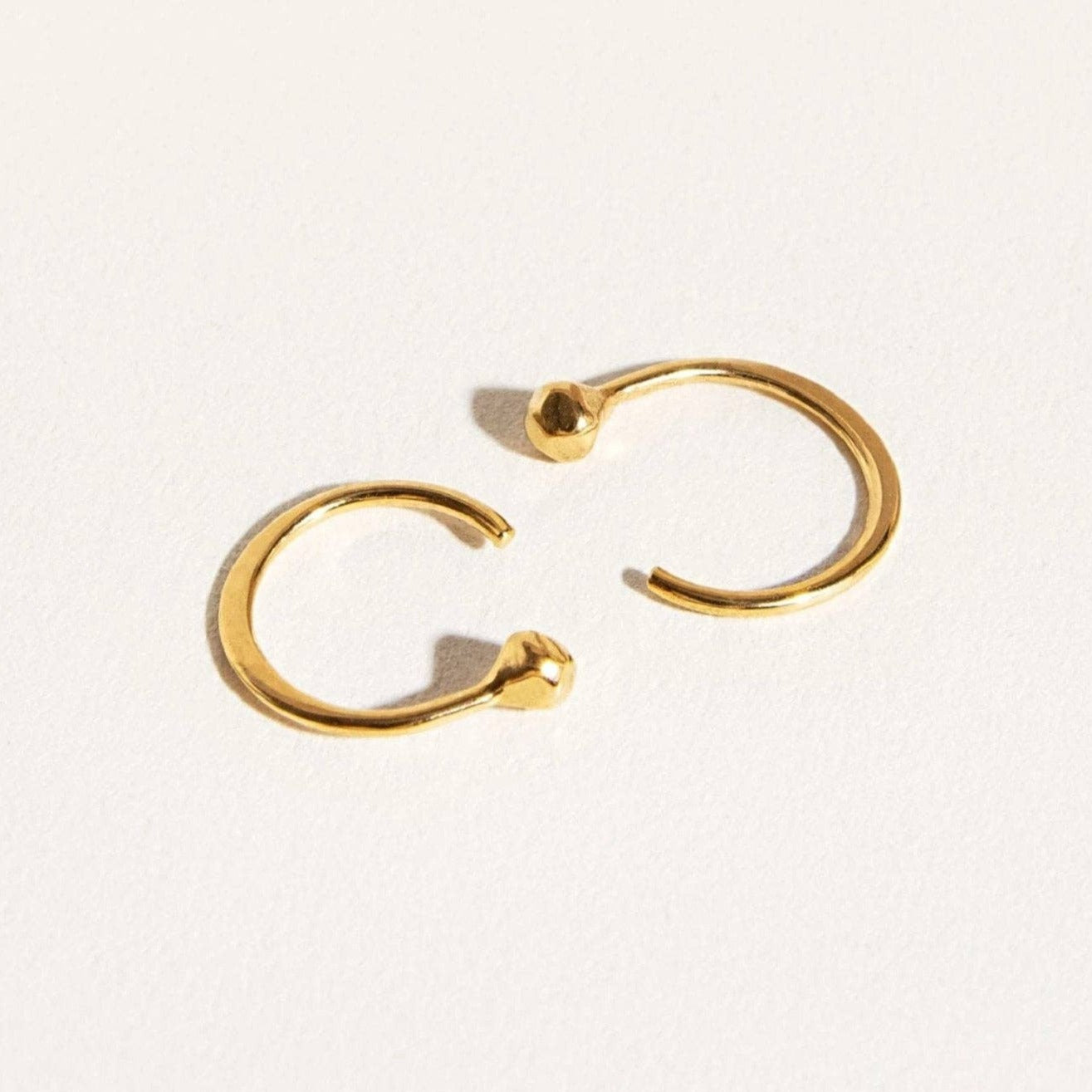 Ileya Huggies - 24ct Gold Plated Earrings LUNAI JEWELLERY 