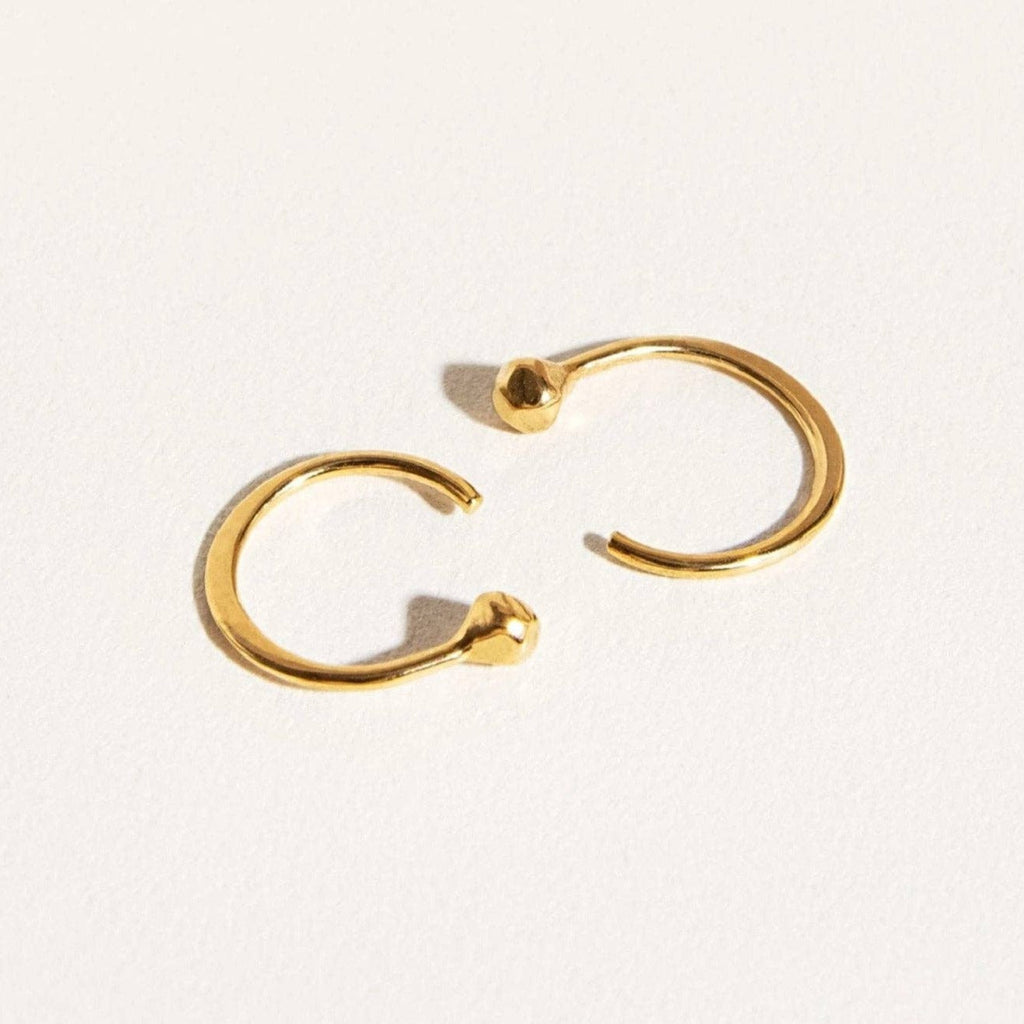 Ileya Huggies - 24ct Gold Plated Earrings LUNAI JEWELLERY 