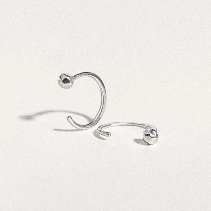 Ileya Huggies - Sterling Silver Earrings Lunai Jewelry 