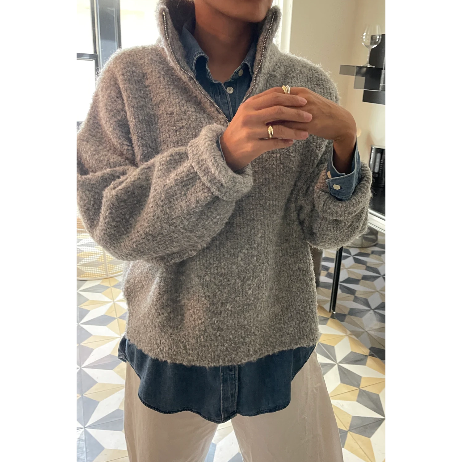 Le Bon Shoppe | Andre Sweater Apparel LE BON SHOPPE heather grey XS/S 