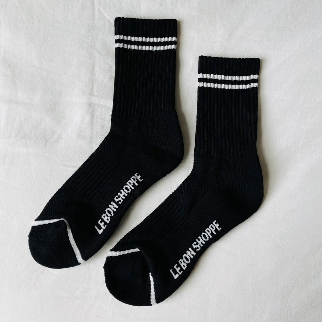 Le Bon Shoppe | Boyfriend Socks Socks LE BON SHOPPE Noir 