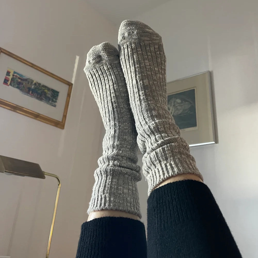 Le Bon Shoppe Cottage Socks Socks LE BON SHOPPE Heather Grey 