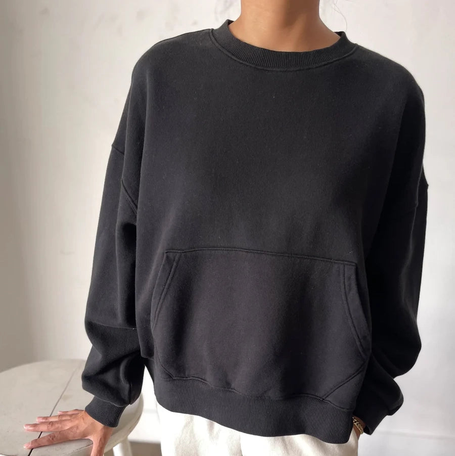 Le Bon Shoppe | French Terry Poche Top Apparel LE BON SHOPPE black small 