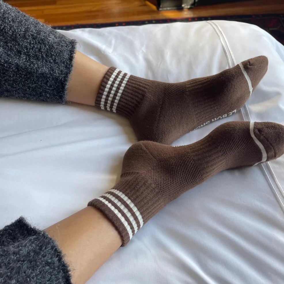 Le Bon Shoppe Girlfriend Socks Socks LE BON SHOPPE Mahogany 