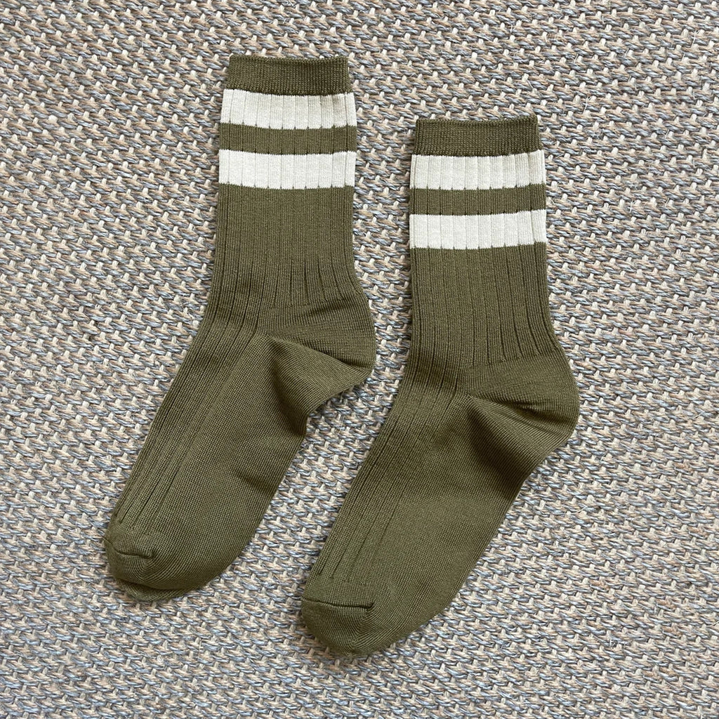 Le Bon Shoppe Her Varsity Socks - Fern LE BON SHOPPE 