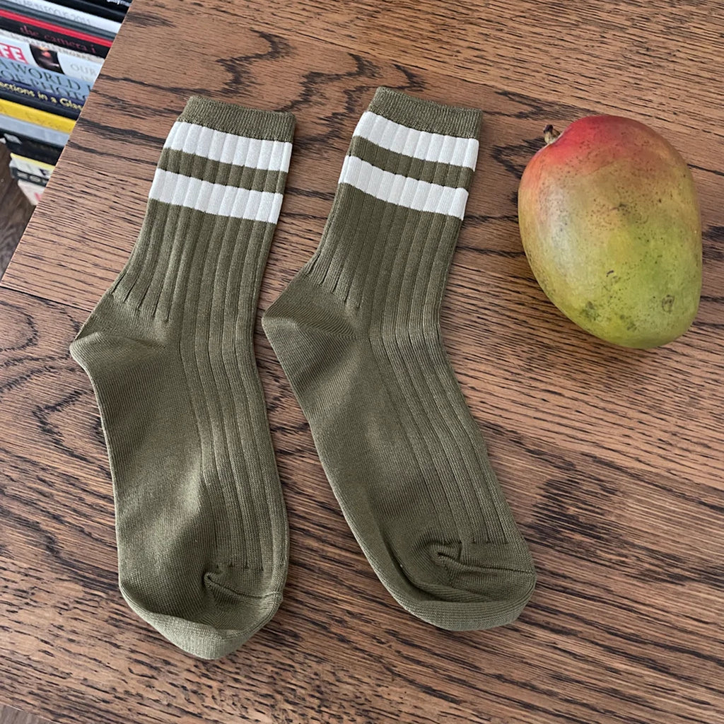 Le Bon Shoppe Her Varsity Socks - Fern LE BON SHOPPE 
