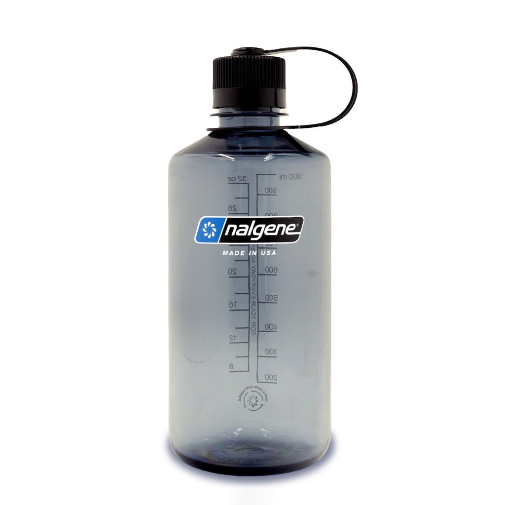 Nalgene | 1L / 32oz Narrow Mouth Sustain Water Bottle | Grey Black NALGENE 