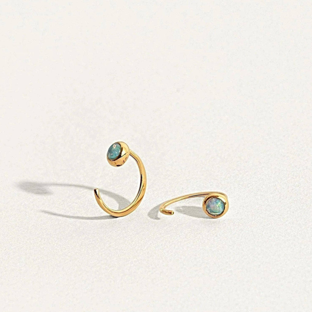 Opal Huggies Earring LUNAI JEWELLERY 