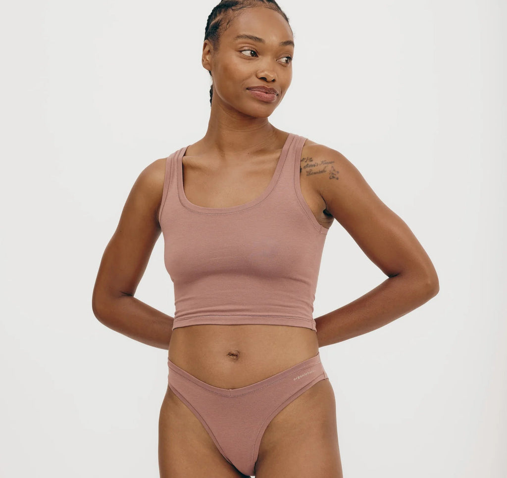 Organic Cotton Flex Cheeky Brief ORGANIC BASICS Rose Wood XS 