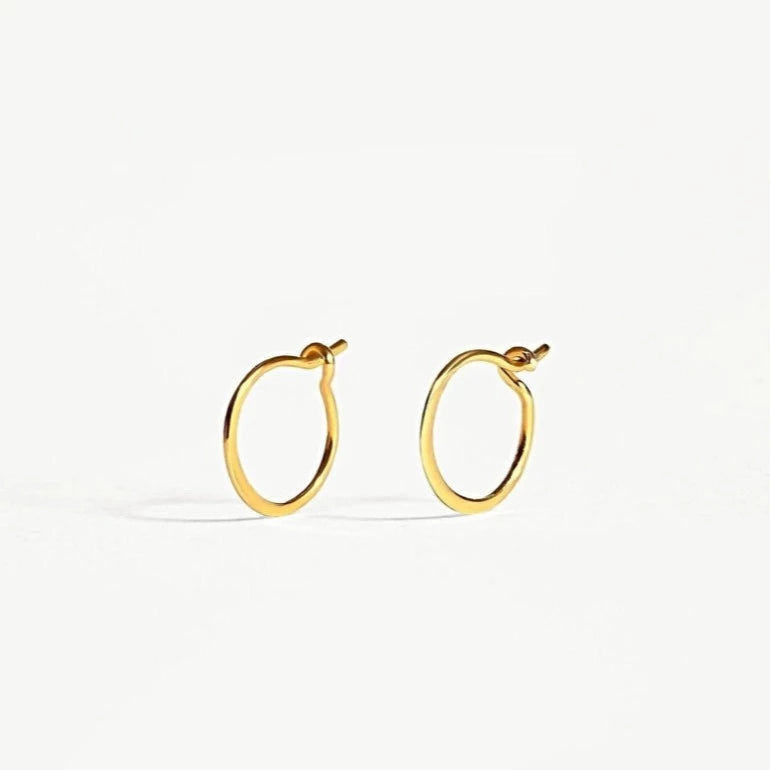 Petit Hoop Earrings LUNAI JEWELLERY 24ct Gold Plated 