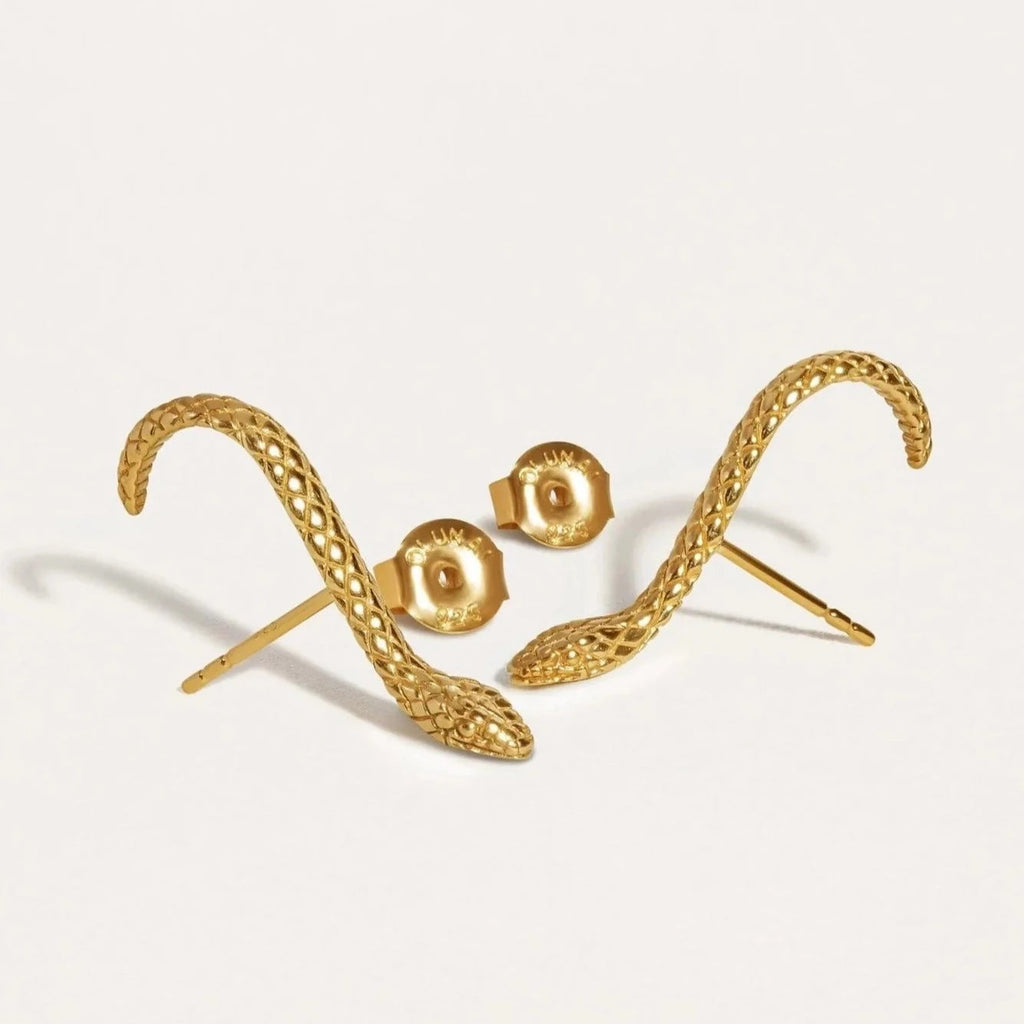 Snake Stud Earrings LUNAI JEWELLERY 