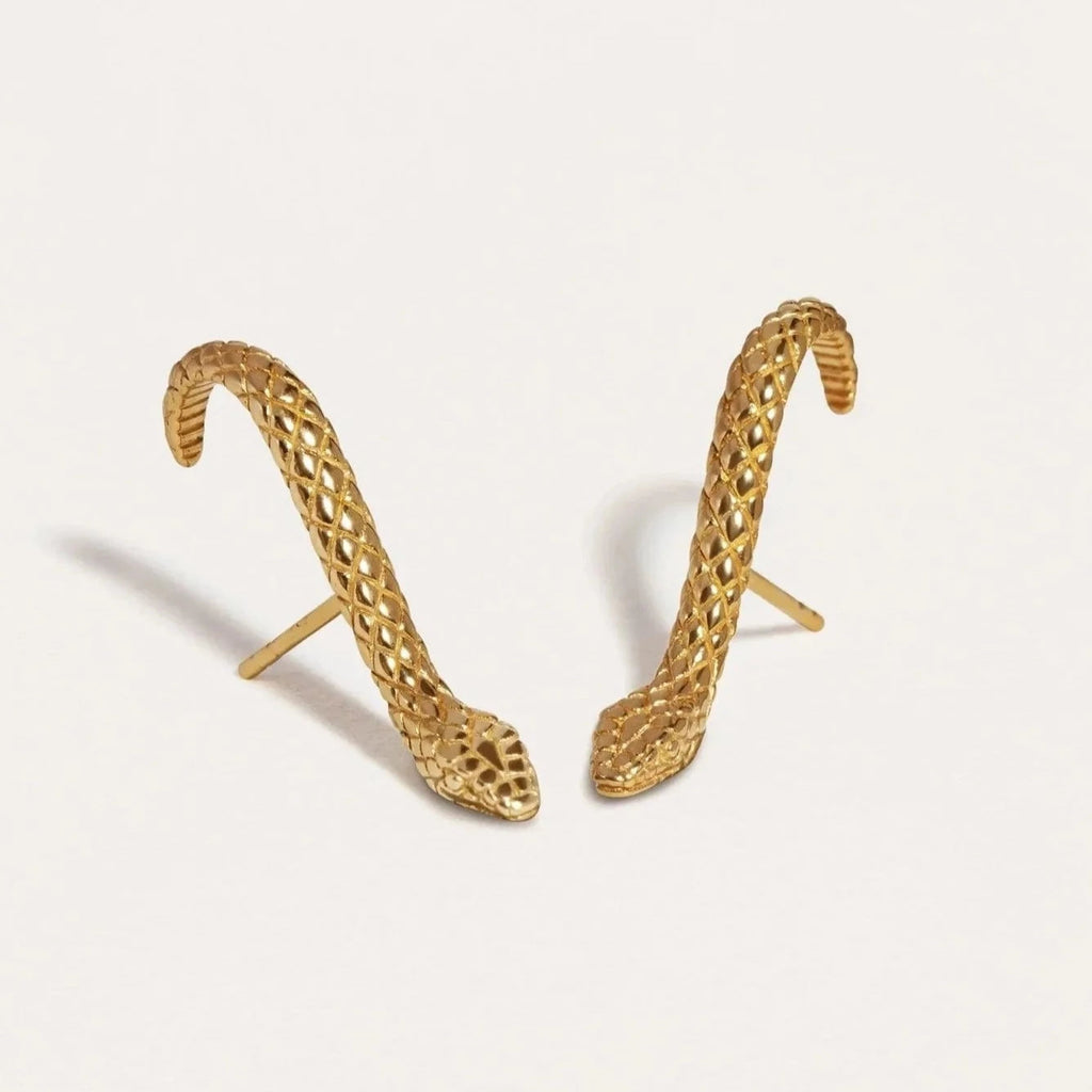 Snake Stud Earrings LUNAI JEWELLERY 