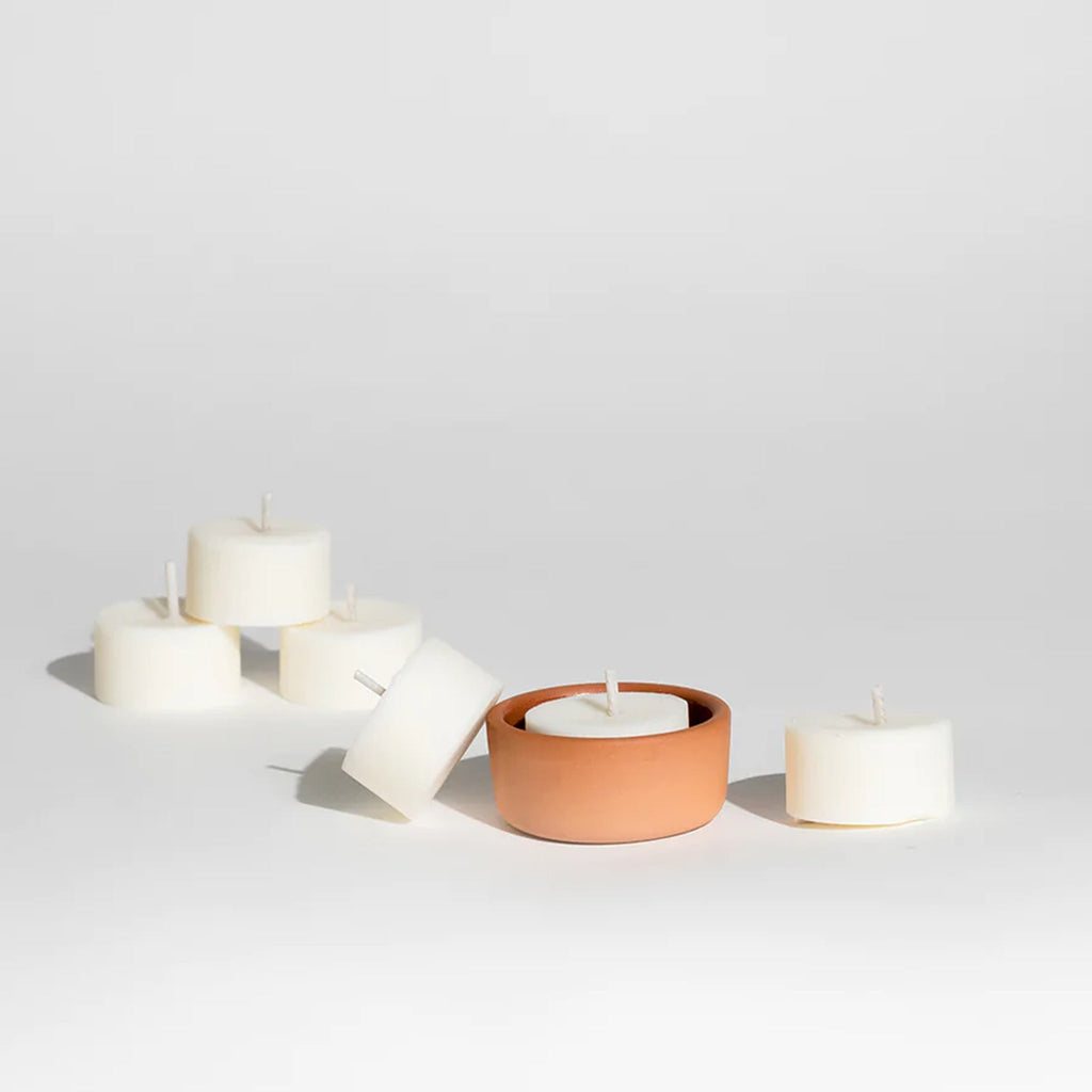 Terracotta + Naeba Tea Lights Candles THE VERY GOOD CANDLE CO 