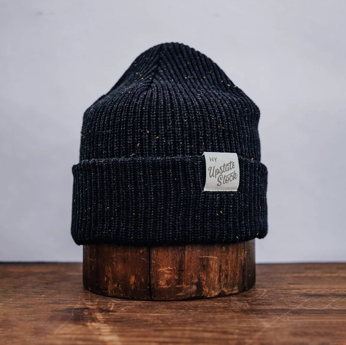 Upcycled Cotton Watchcap | Blackout UPSTATE STOCK 