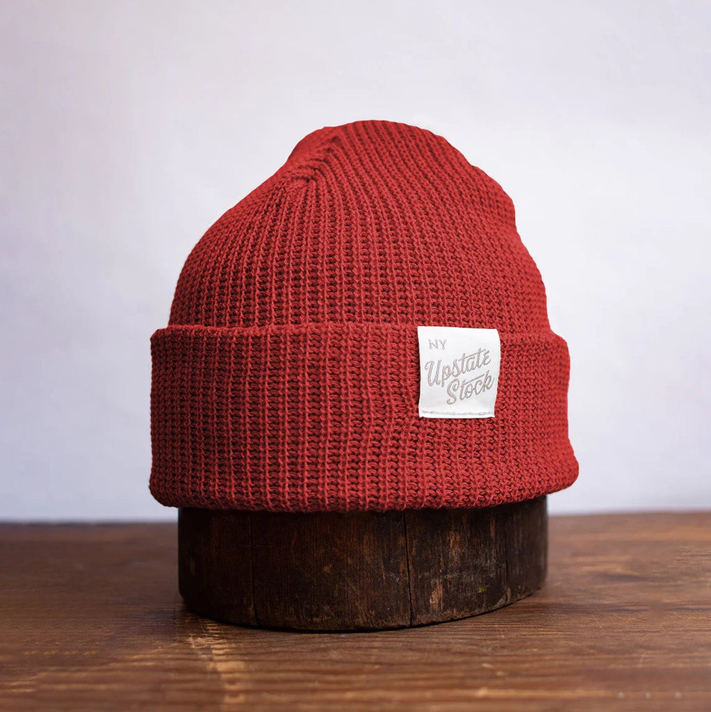 Upcycled Cotton Watchcap | Cherry Red UPSTATE STOCK 