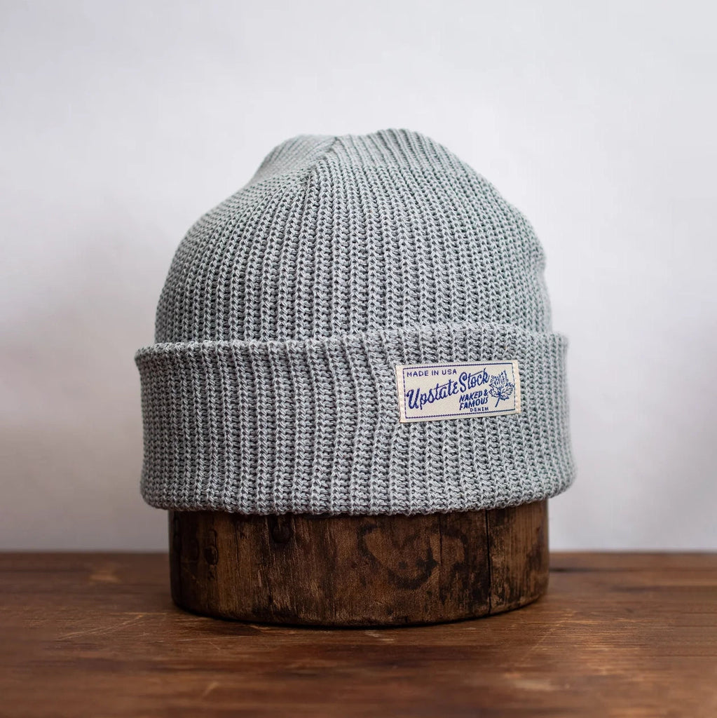 Upstate Stock x Naked & Famous | Upcycled Denim Watchcap UPSTATE STOCK stone / blue 